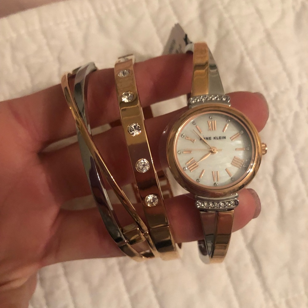 Anne Klein watch and bracelet set